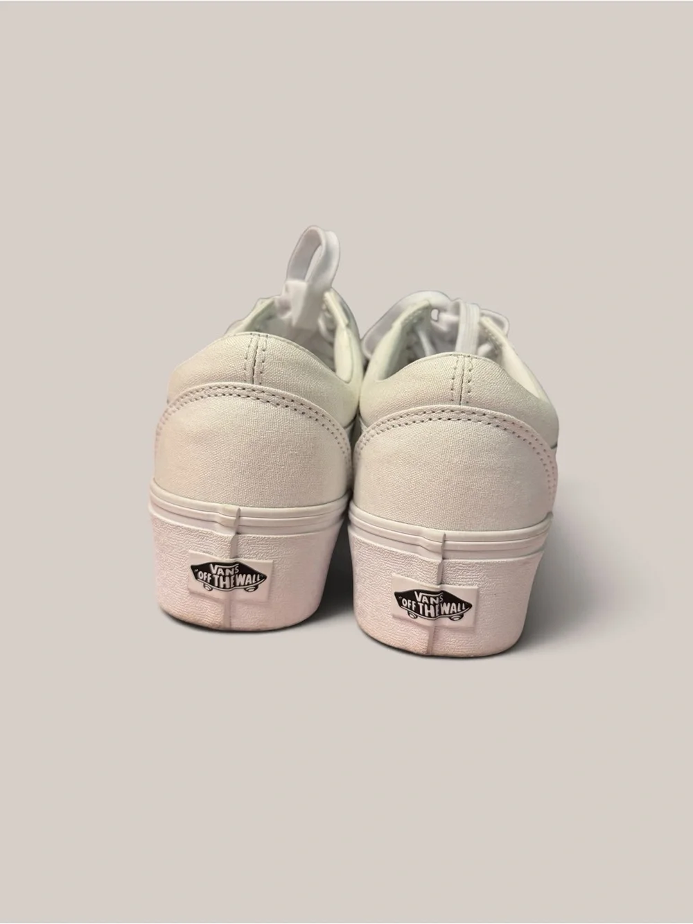 Vans Old Skool white platform sneakers